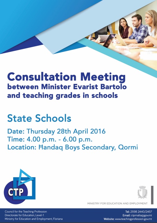 Consultation meeting with Minister for Education and Employment