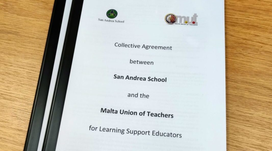 MUT signs new Collective Agreement for LSEs at San Andrea School