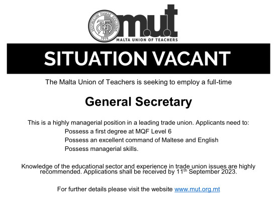 Call for Application – MUT General Secretary