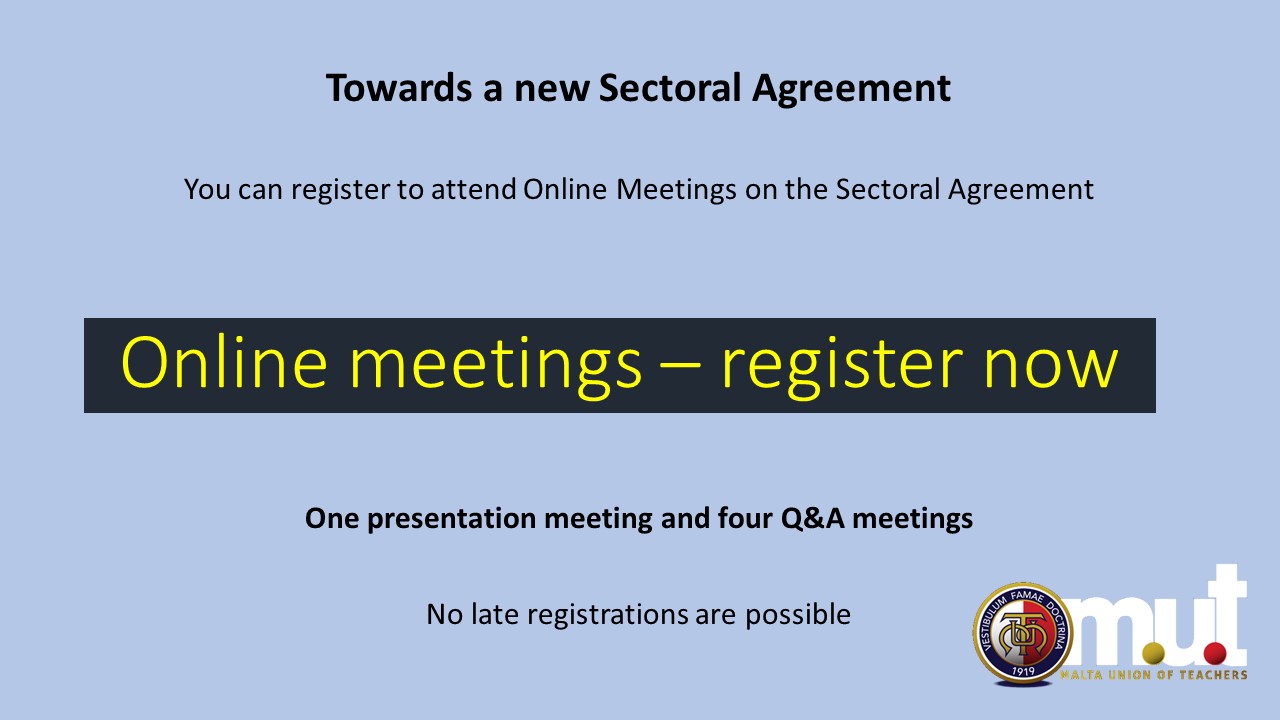 Online meetings on the Sectoral Agreement – important announcement: