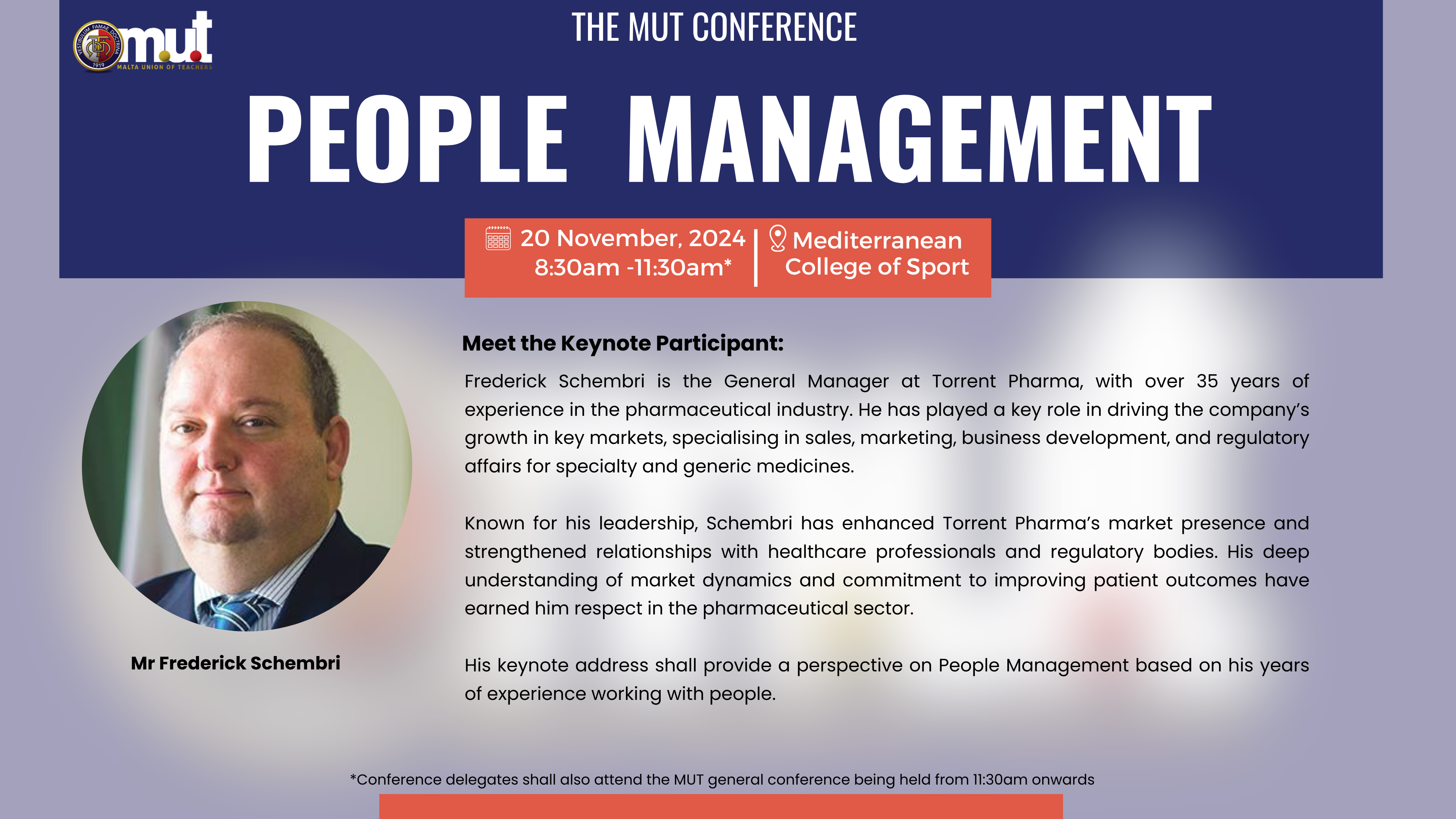 People Management Conference and MUT General Conference – meet the Keynote Participant