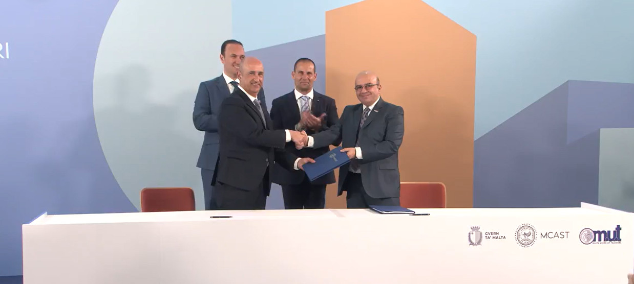 MUT and the Government sign the new MCAST Collective Agreement